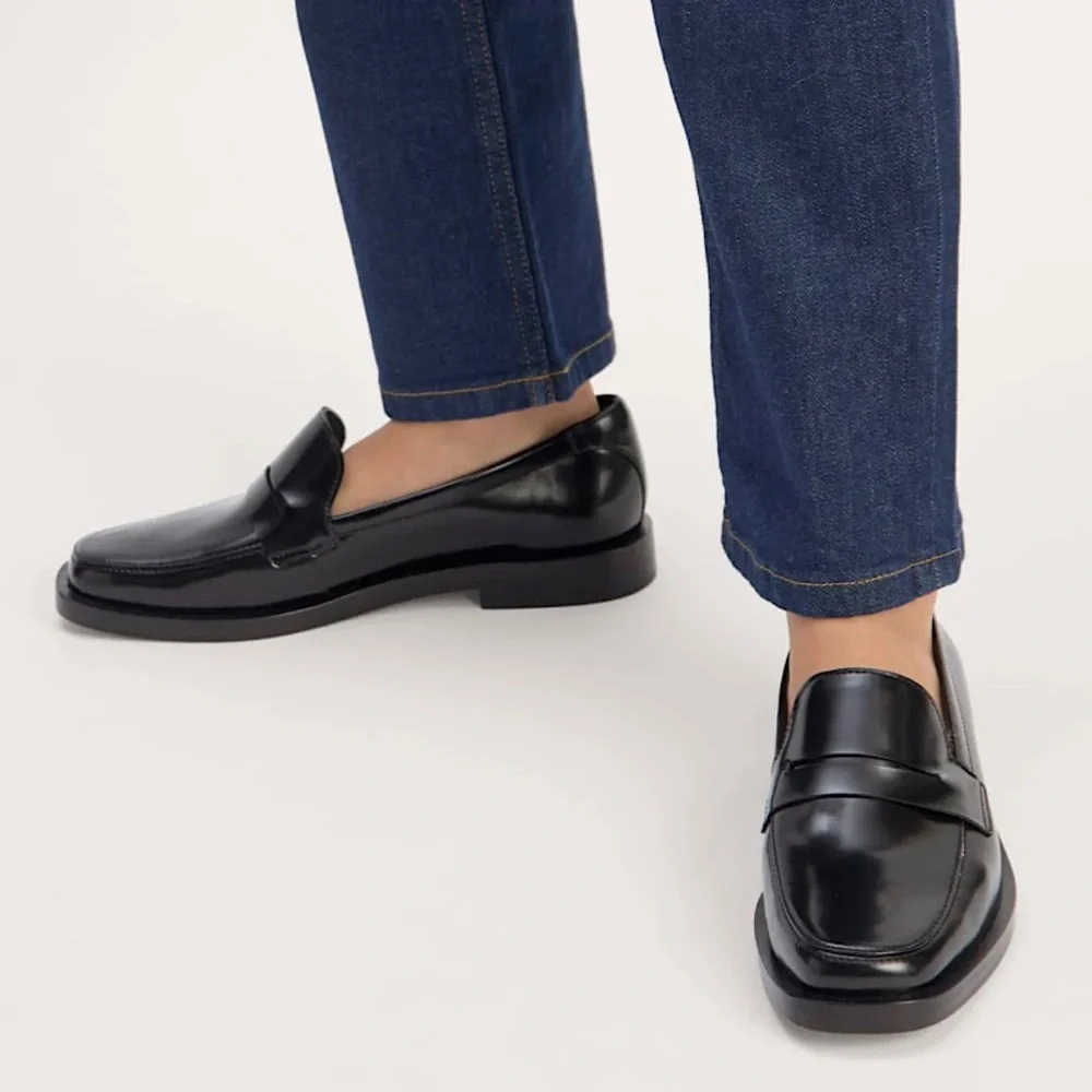 Everlane THE PENNY LOAFER LEATHER ACADEMIA WHIMSIGOTH HOLIDAY GIFT NWOB Black 9 - Picture 6 of 7